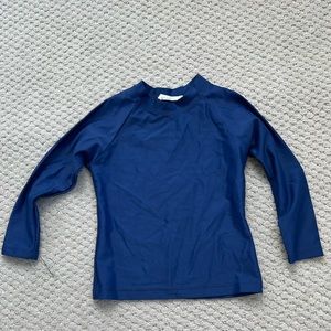 Minnow Swim navy blue long sleeved Rashguard 2T
